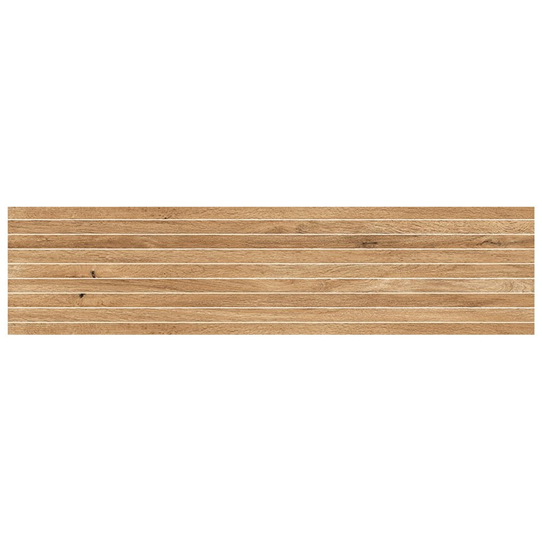 Keystone 12" x 48" Firenze Teak Porcelain Mosaic
