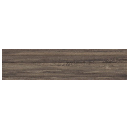 Keystone 12" x 48" Skyline Teak Porcelain Mosaic
