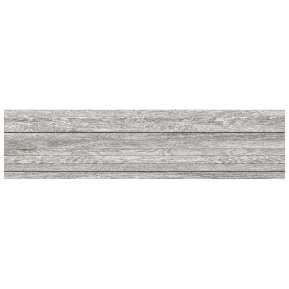Keystone 12" x 48" Skyline Teak Porcelain Mosaic