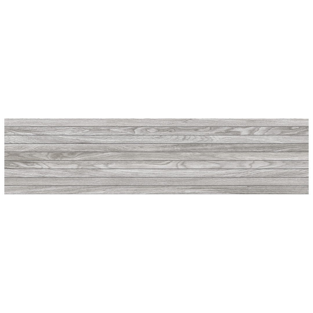 Keystone 12" x 48" Skyline Teak Porcelain Mosaic