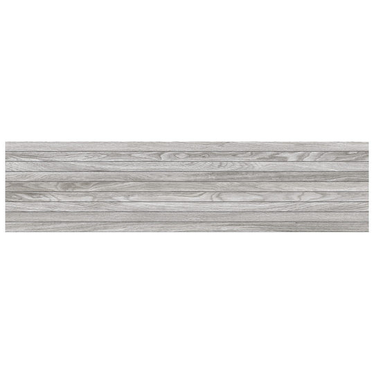 Keystone 12" x 48" Skyline Teak Porcelain Mosaic