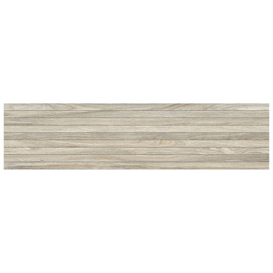Keystone 12" x 48" Skyline Teak Porcelain Mosaic
