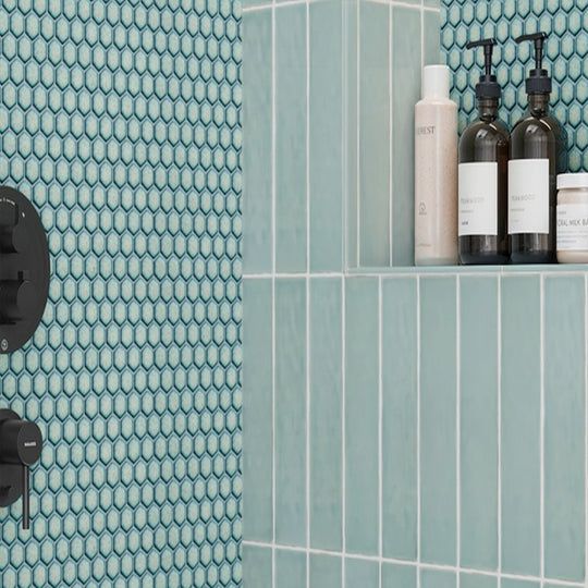 Maniscalco-Stone-1-x-12-Kaleidoscope-Glossy-Ceramic-Bullnose-Pistachio