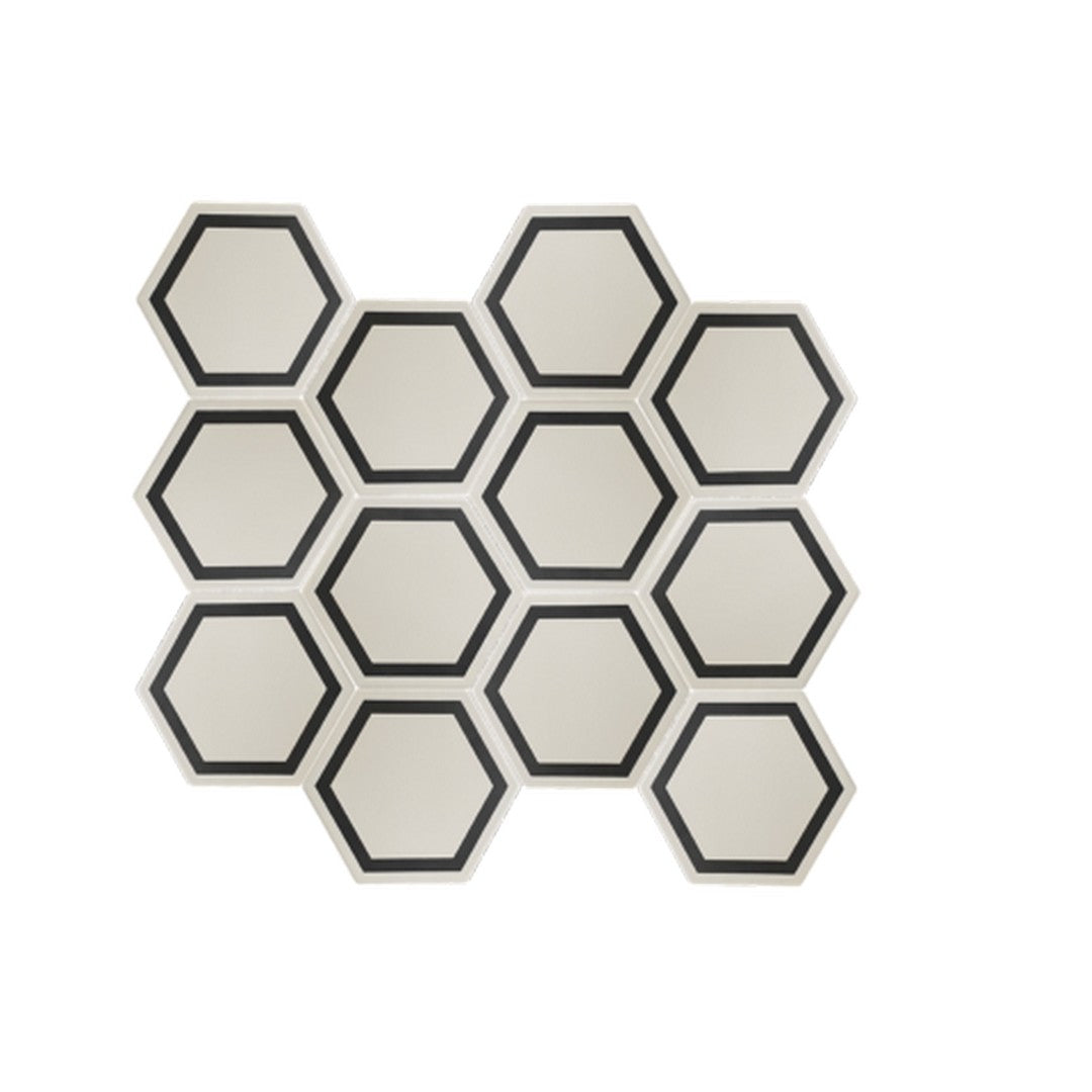 Keystone 6" Examatt Decora Matte Porcelain Hexagon Tile