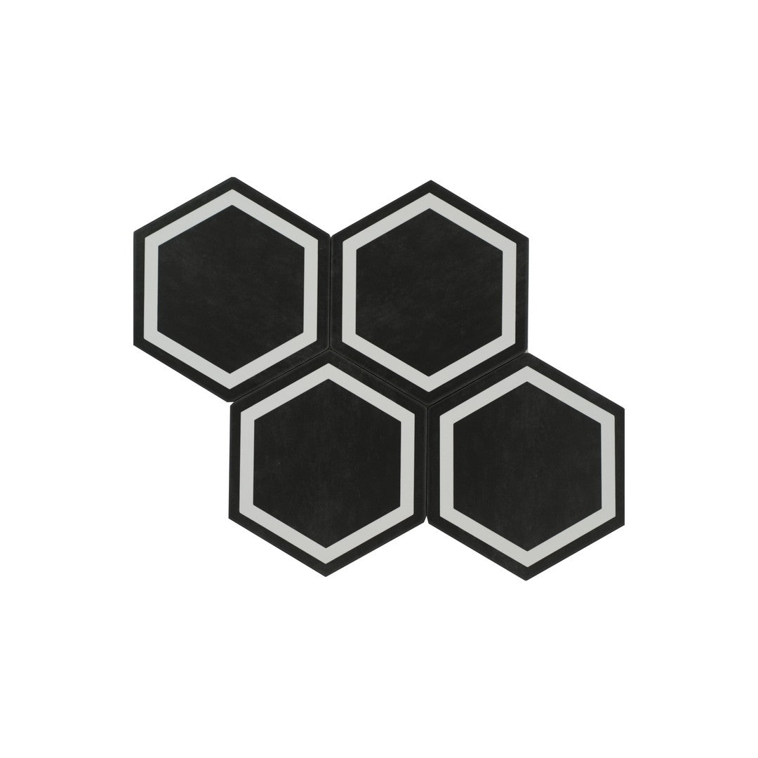 Keystone 6" Examatt Decora Matte Porcelain Hexagon Tile