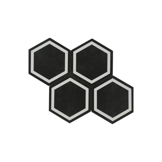 Keystone 6" Examatt Decora Matte Porcelain Hexagon Tile