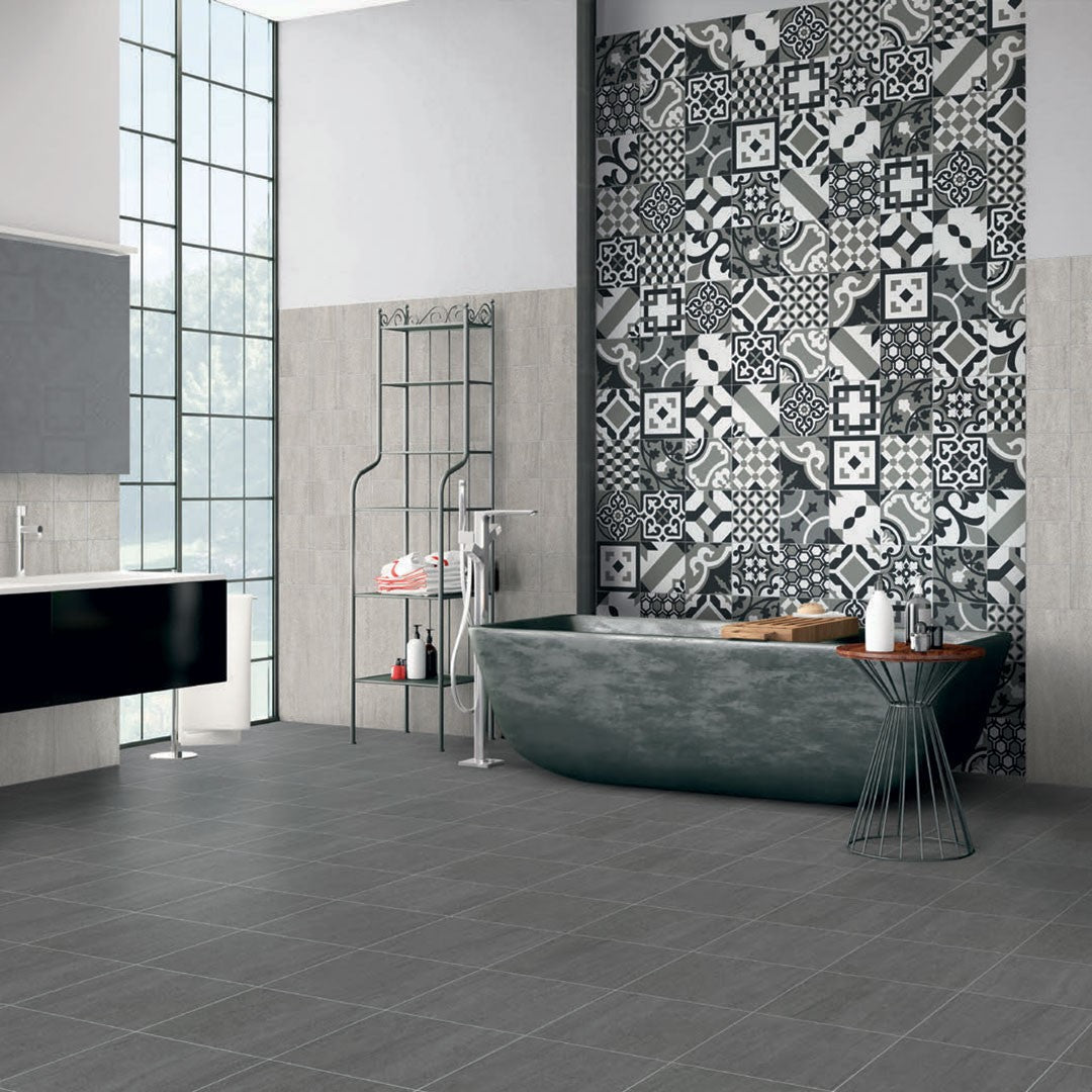 Keystone 12" x 24" City Matte Porcelain Floor Tile-Bruxelles