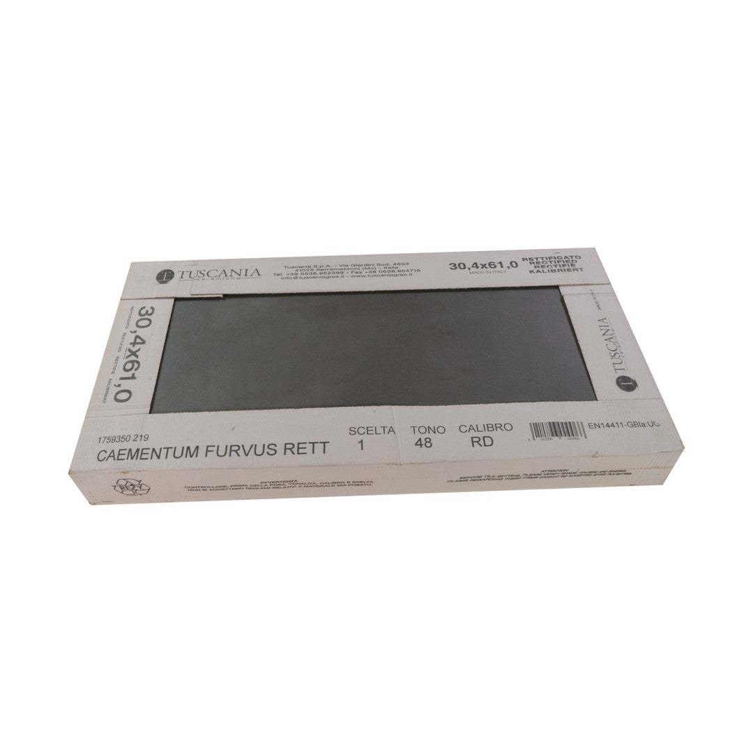 Keystone 12" x 24" Caementum Matte Porcelain Floor Tile-Furvus