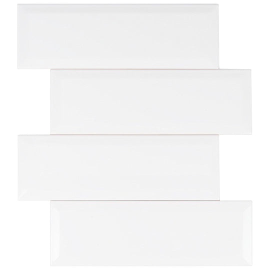 Keystone 4" x 12" Silk Polished Ceramic Wall Tile