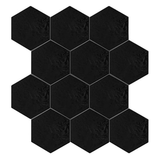 Keystone 6" Exabright Glossy Ceramic Hexagon Tile