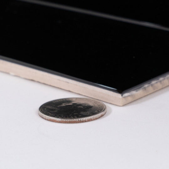 Keystone 3" x 6" Diamante Polished Ceramic Wall Tile-Nero