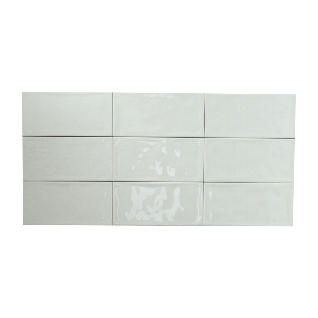 Keystone 3" x 6" Silk Glossy Ceramic Wall Tile-Gesso