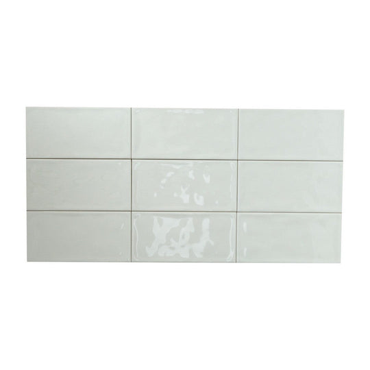 Keystone 3" x 6" Silk Glossy Ceramic Wall Tile-Gesso