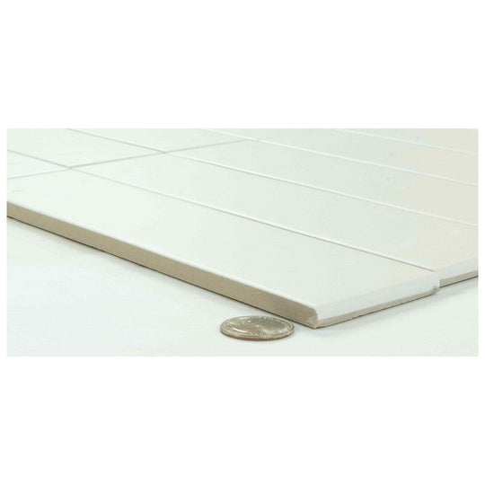 Keystone 2.5" x 10" Lingotti Matte Porcelain Wall Tile-Bianco
