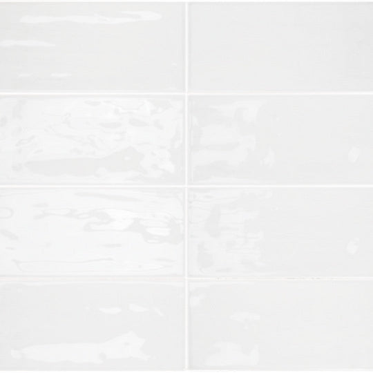 Keystone 4" x 8" Nature Glossy Ceramic Wall Tile-Steel