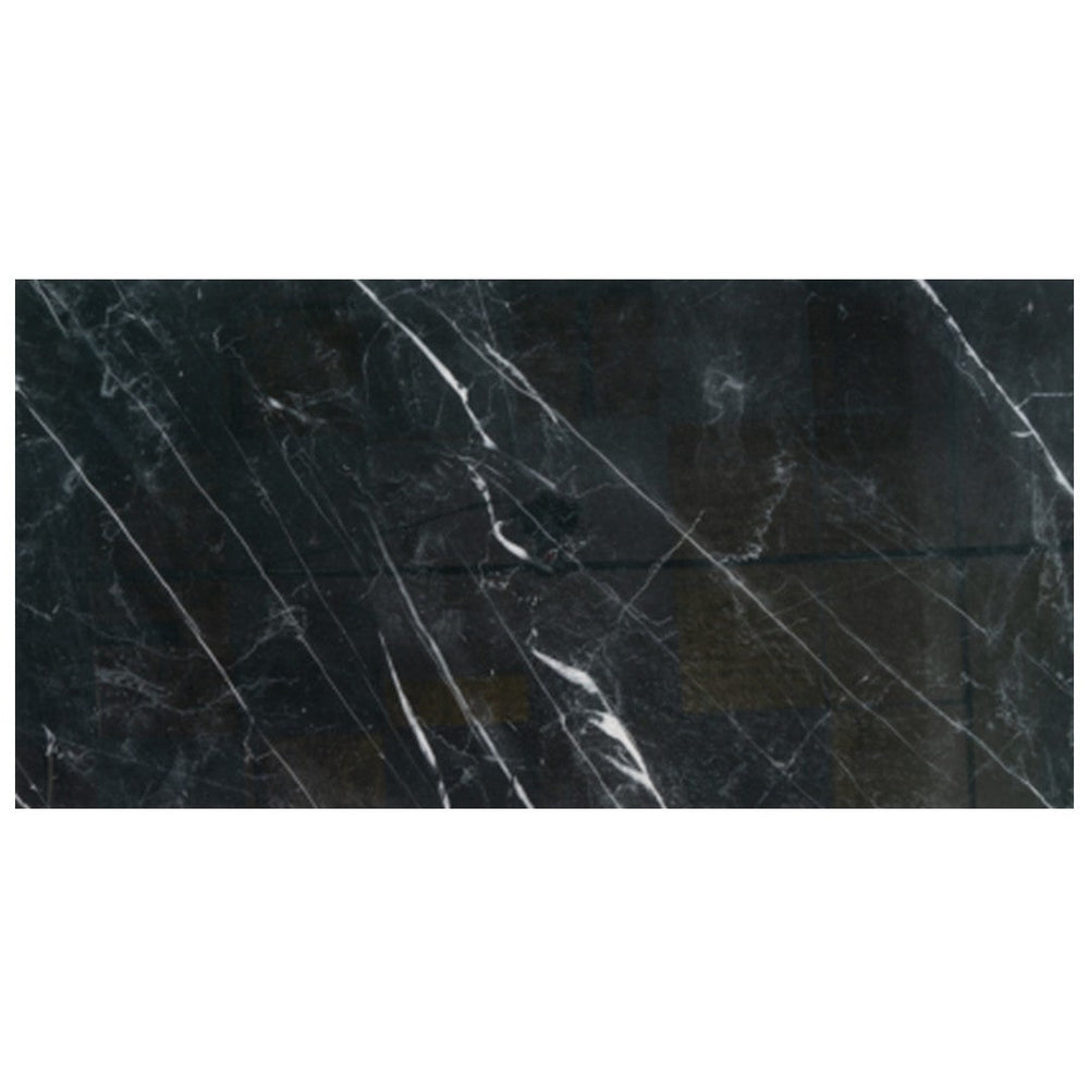 Keystone 24" x 48" Marquina Polished Porcelain Floor Tile