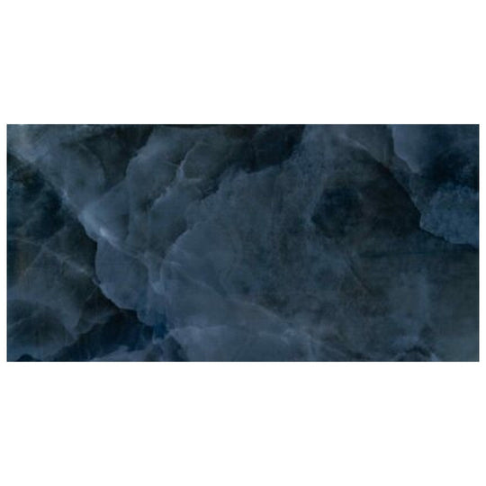 Keystone 24" x 48" Onyx Blue Polished Porcelain Floor Tile