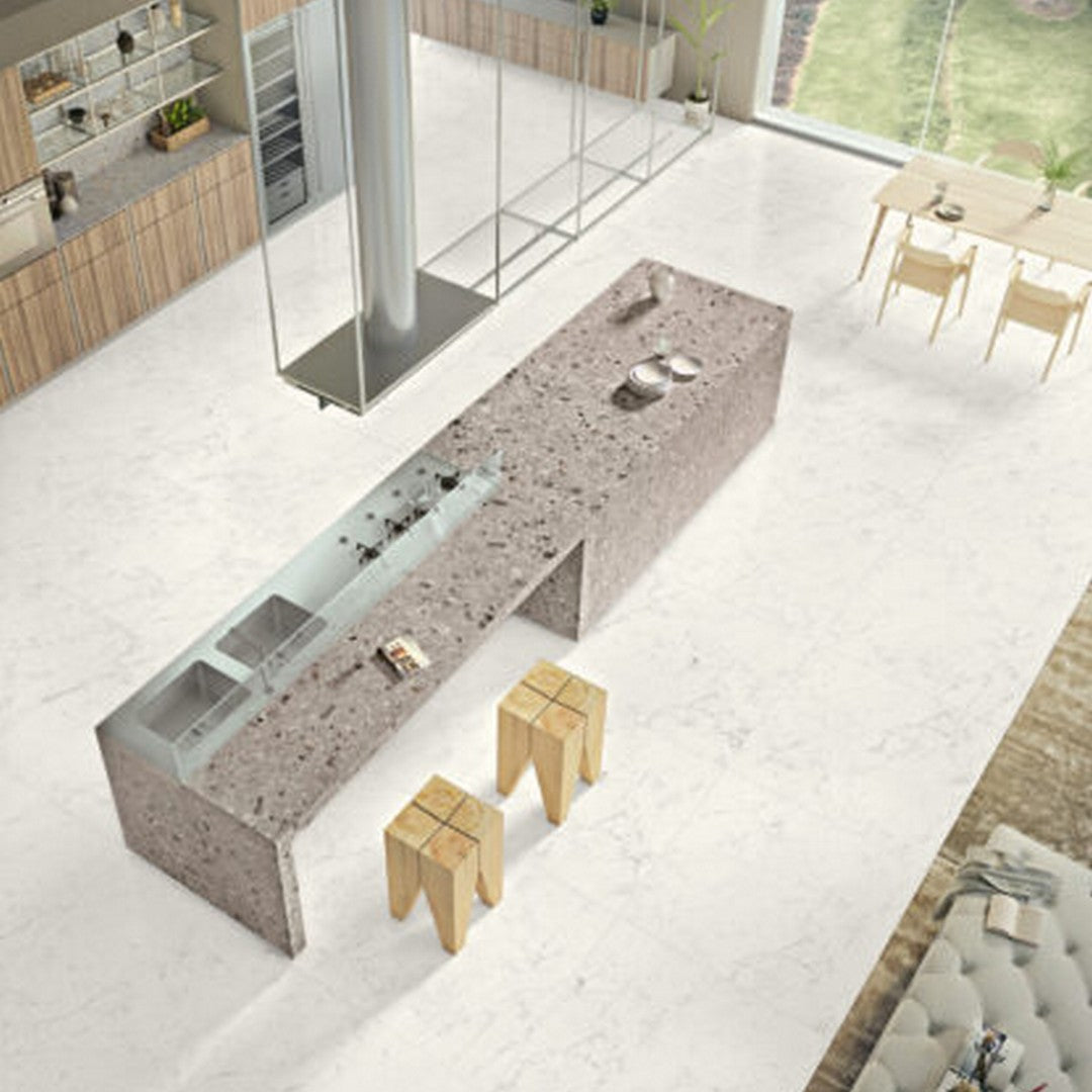 Keystone 24" x 48" Carrara Polished Porcelain Floor Tile-Gioia