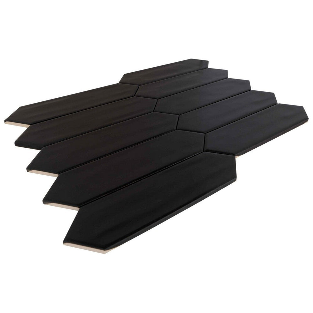 Keystone 3" x 11" Dart Matte Ceramic Wall Tile-Ink