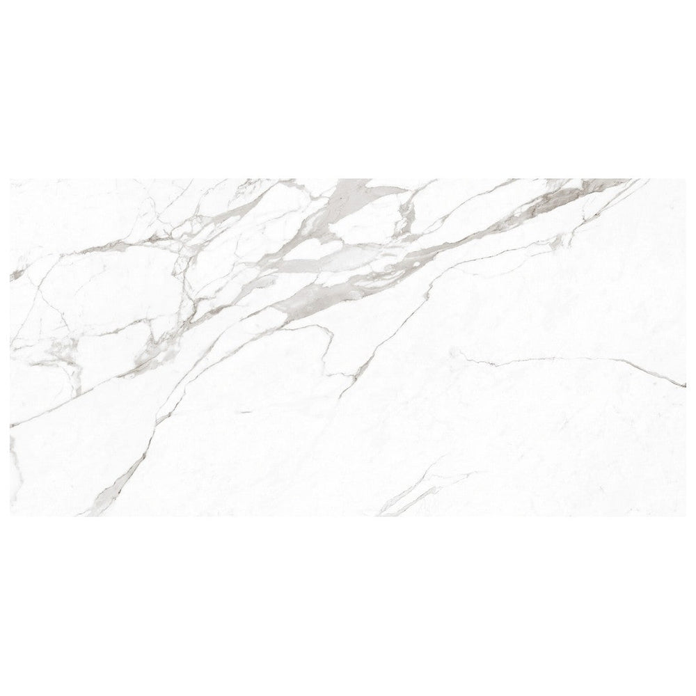 Keystone 12" x 24" Statuario Superiore Polished Porcelain Floor Tile
