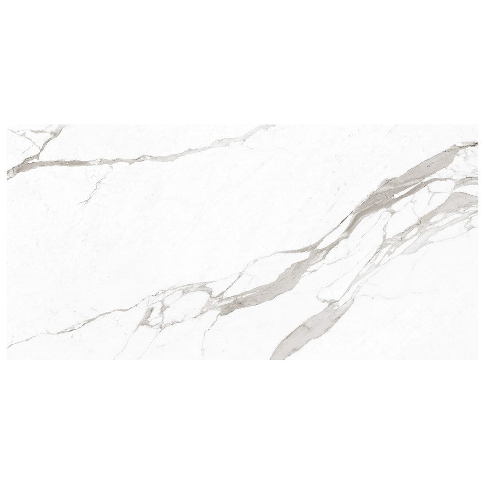 Keystone 24" x 48" Statuario Superiore Polished Porcelain Floor Tile