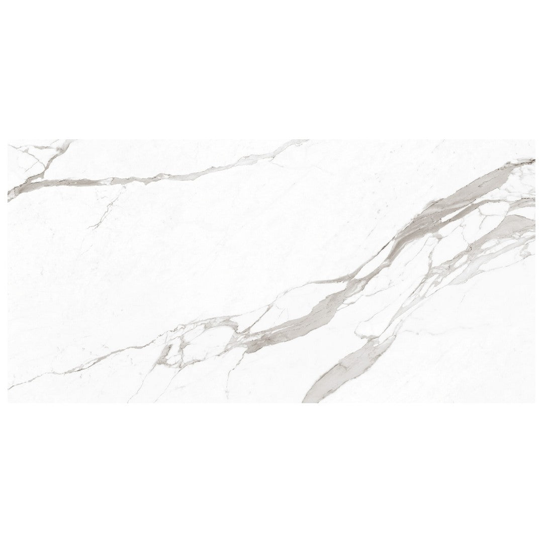 Keystone 24" x 48" Statuario Superiore Polished Porcelain Floor Tile