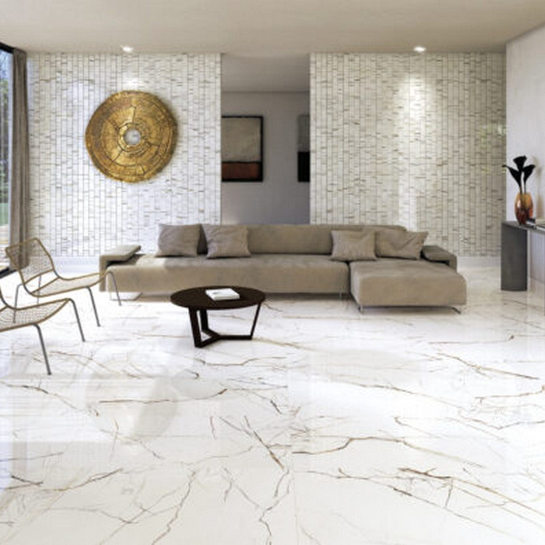 Keystone 24" x 24" Lichen Series Polished Porcelain Floor Tile-Patagonia