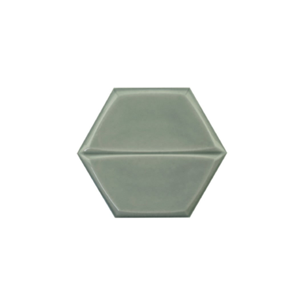 Keystone 7" Magnolia Glossy Ceramic Hexagon Tile