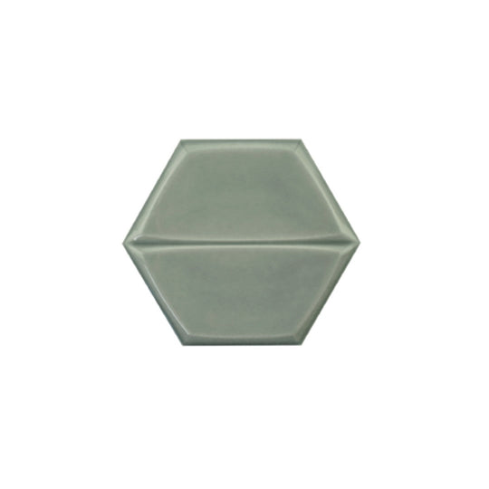 Keystone 7" Magnolia Glossy Ceramic Hexagon Tile