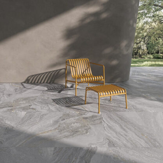 Keystone 24" x 48" Silver Quartz Porcelain Paver-Gray