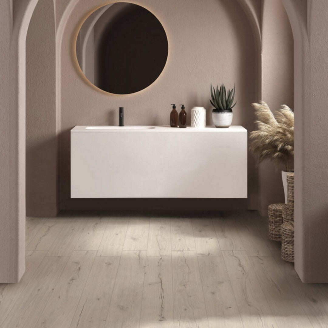 Keystone 8" x 48" Robur Matte Porcelain Floor Tile-Oat