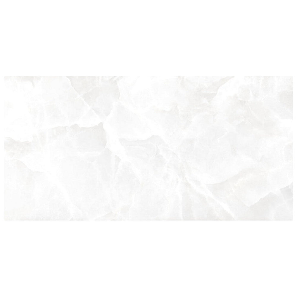 Keystone 24" x 48" Onyx White Polished Porcelain Floor Tile
