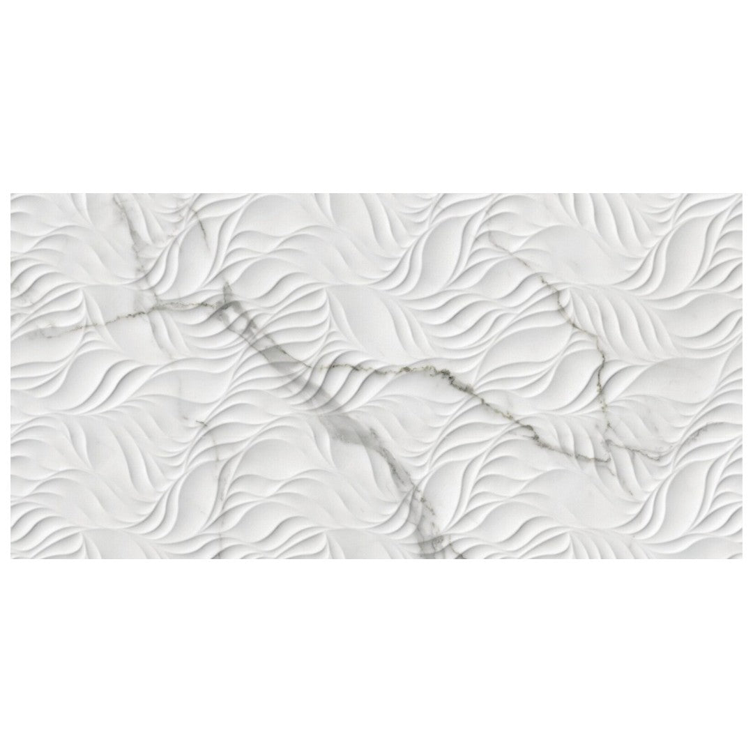 Keystone 12" x 24" Leaves Polished Ceramic Wall Tile
