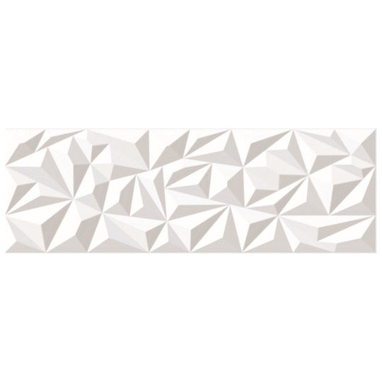 Keystone 12" x 36" Blanco Deco Brillo Ceramic Wall Tile