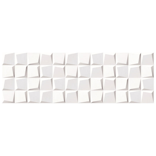 Keystone 12" x 36" Blanco Deco Brillo Ceramic Wall Tile