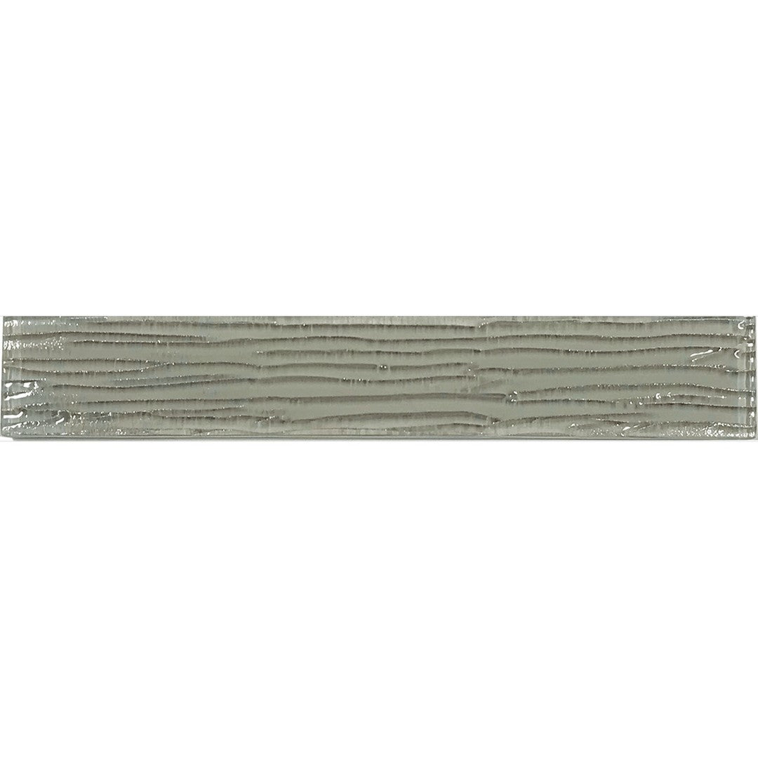Tesoro 2" x 12" Earth Glossy Glass Bamboo Wall Tile