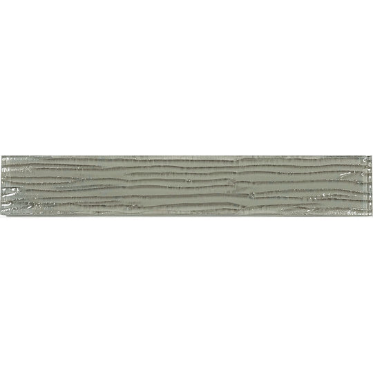 Tesoro 2" x 12" Earth Glossy Glass Bamboo Wall Tile