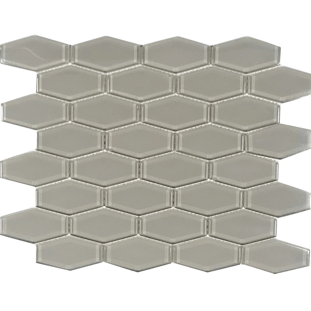 Tesoro 9.5" x 11.5" Earth Glossy Hexagon Glass Mosaic