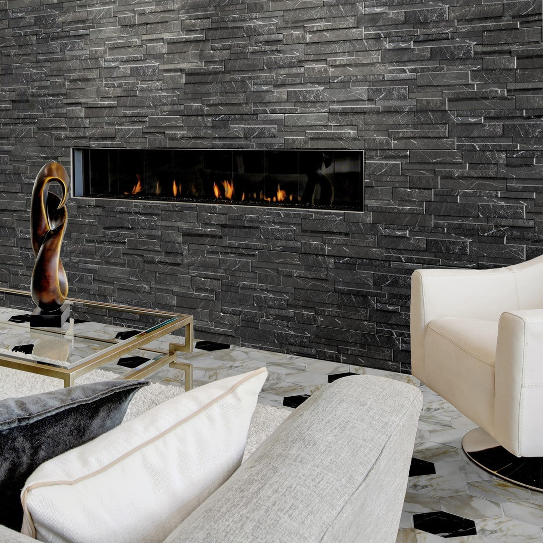 Tesoro-6.25-x-15.25-Marmi-Pressed-Textured-Porcelain-Ledgerstone-Black