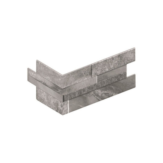 Tesoro 10.6" x 6.25" x 4.25" + 7.25" x 6.75" x 6.25" Marmi Porcelain Ledgerstone Corner ( 6 Pcs Set )