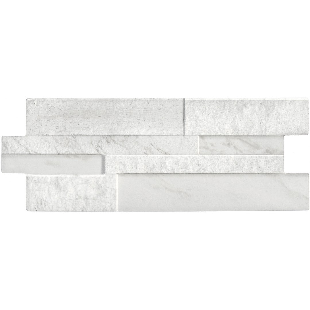 Tesoro 6.25" x 15.25" Marmi Pressed Textured Porcelain Ledgerstone