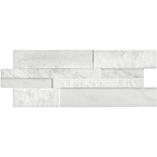 Tesoro 6.25" x 15.25" Marmi Pressed Textured Porcelain Ledgerstone