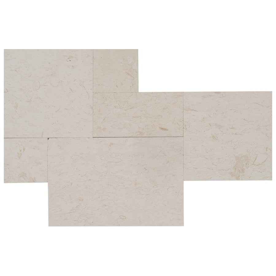 Keystone Shell Beach Tumbled Limestone Versailles Pattern Tile