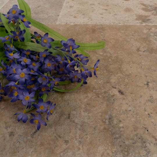 Keystone Colorado Chiseled Brushed Travertine Versailles Pattern Tile-Colorado