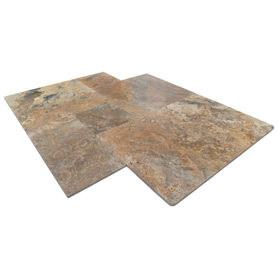Keystone Escabesa Tumbled Travertine Versailles Pattern Tile-Escabesa