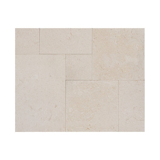 Keystone Shell Beach Tumbled Limestone Versailles Pattern Paver