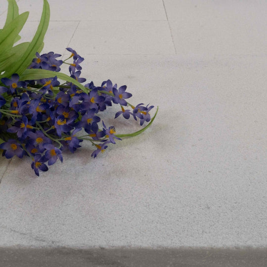 Keystone Snow White Sandblasted Marble Versailles Pattern Paver-Snow White