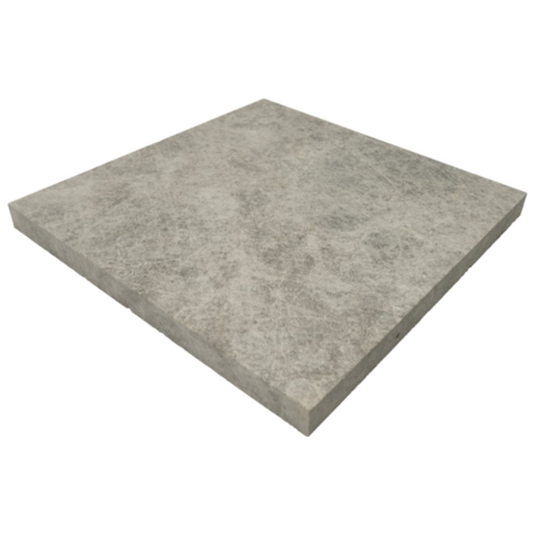 Keystone 16" x 16" Aqua Gray Sandblasted Marble Paver-Aqua Gray