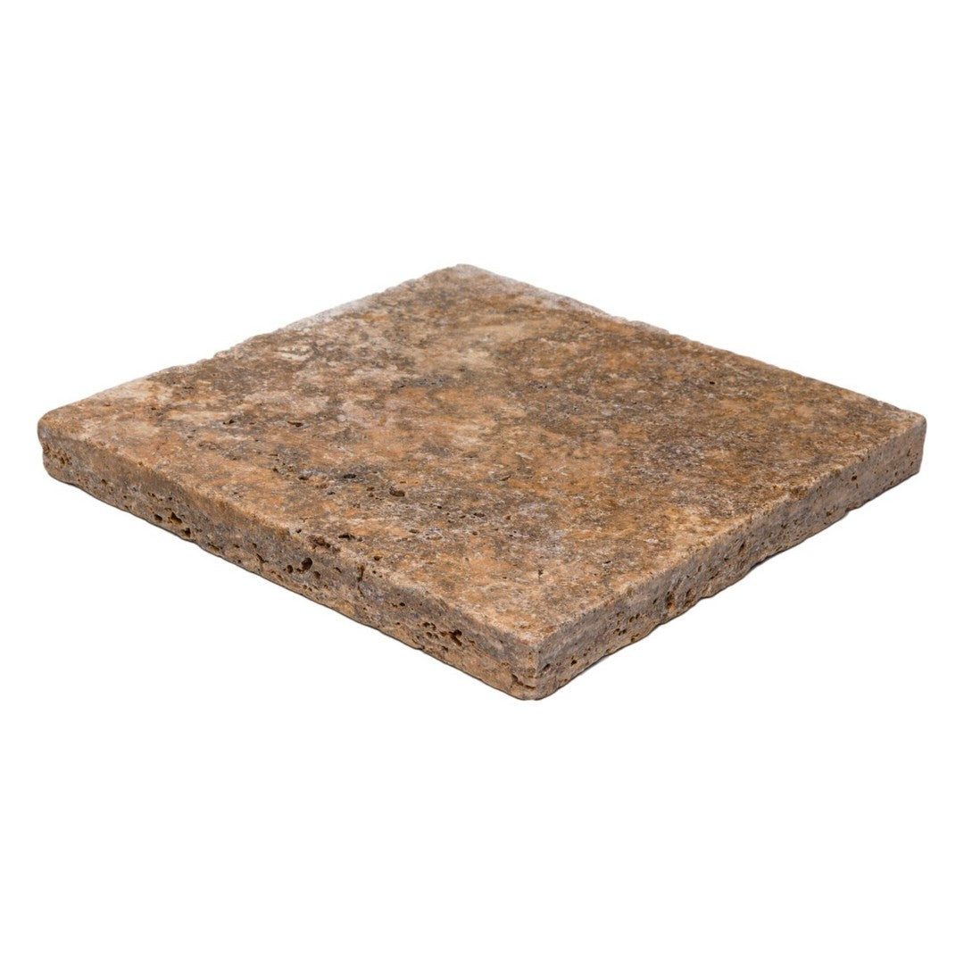 Keystone 12" x 12" Escabesa Tumbled Travertine Paver-Escabesa