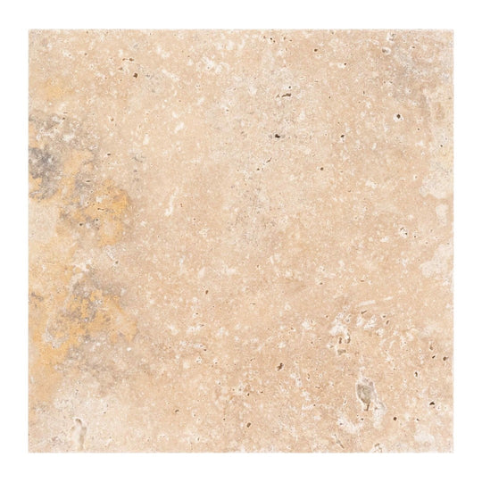 Keystone 12" x 12" Ivory Rustic Tumbled Travertine Paver